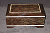 Keepsake box - Black Palm box with maple trim 