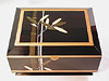 Artistic Wood Box - Ebonized Cherry box with bamboo design inlay