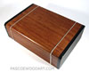 Bullion coins display box handmade from bubinga, ebony with silver inlay
