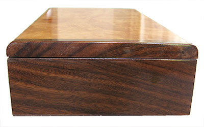Santos rosewood box end - Handmade slim wood box