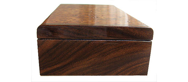 Santos rosewood box end - Handmade decorative slim wood box