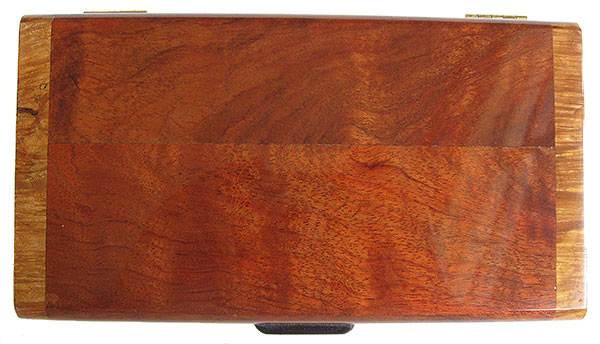 Bubinga box top - Handmade decorative slim wood box
