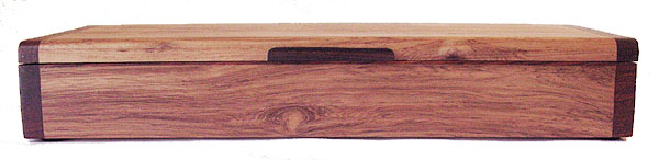 Handmade wood desktop box - front view
