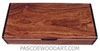Handmade wood desktop box or pen box made of Honduras rosewood, bois de rose, Ceylon satinwood