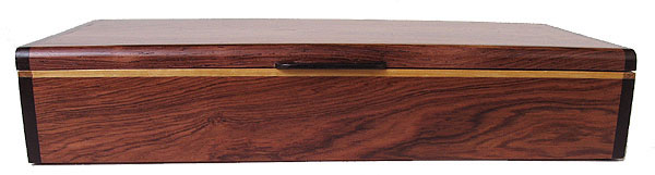 Handmade Honduras rosewood desktop box - front view