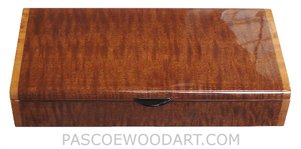 Handmade decorative wood box - desktop box - pen box - sapele box with madrone ends