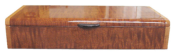 sapele wood desktop box - front view
