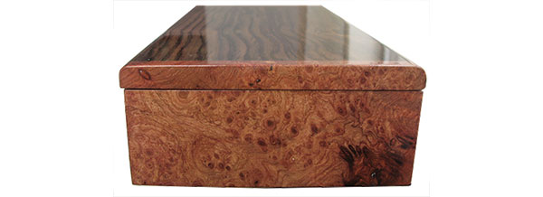 Amboyna box end - Handcrafted wood  box