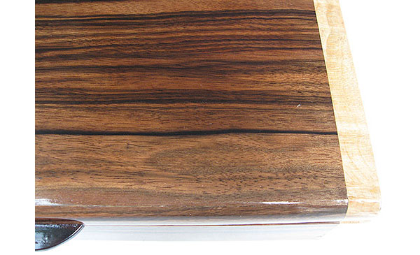 Macasser ebony box top close up - Handmade wood decorative wood box
