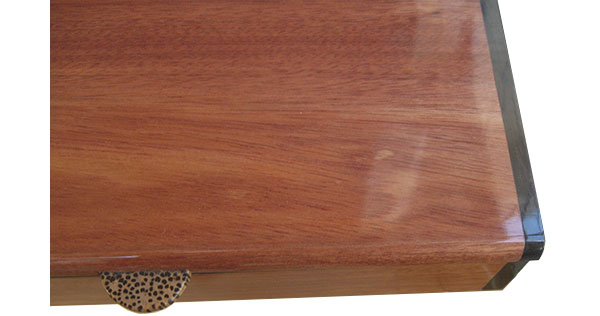 Bloodwood box top close up - Handmade wood box