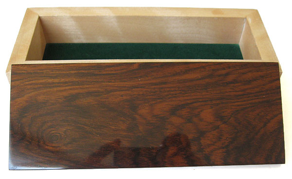 Cocobolo lift box top - Decorative pen box 