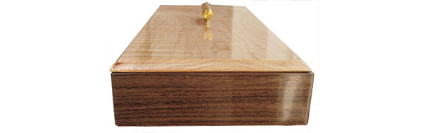Bolivian rosewood box end - Handmade super slim wood box