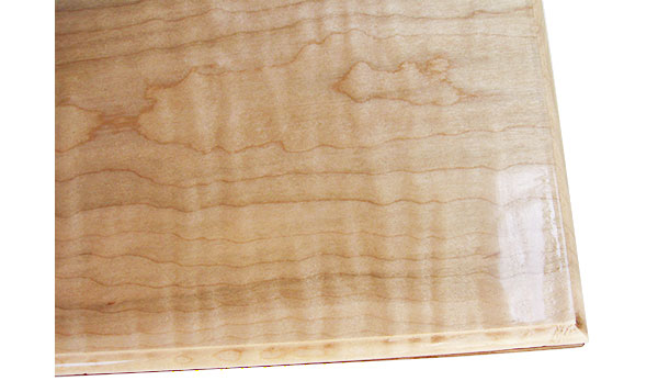 Curly maple box top  close up _ Handmade wood box