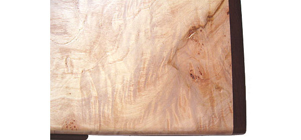 Burly figured maple close up - handmade wood pen box