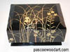 Artistic box - Ebonized Cherry box with artwork by built up lacquer  