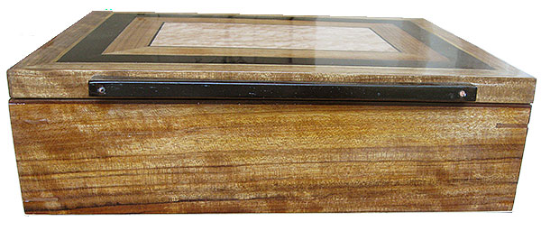 Shedua box front - Handmade large wood keepsake box, ducument box