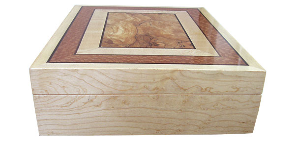 Birds eye maple box side - Handmade wood large box
