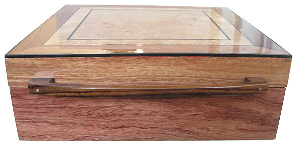 Bubinga box front - Handcrafted wood box