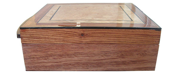 Bubinga box side - Handcrafted wood box