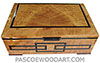 Handcrafted wood box - Decorative wood keepsake box made of Pacific madrone burl with ebony, bois de rose inlays