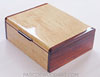 Decorative keepsake box handmade of Karelian birch veneer with cocobolo ends