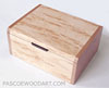 Decorative keepsake box made of Karelian birch burl, cherry