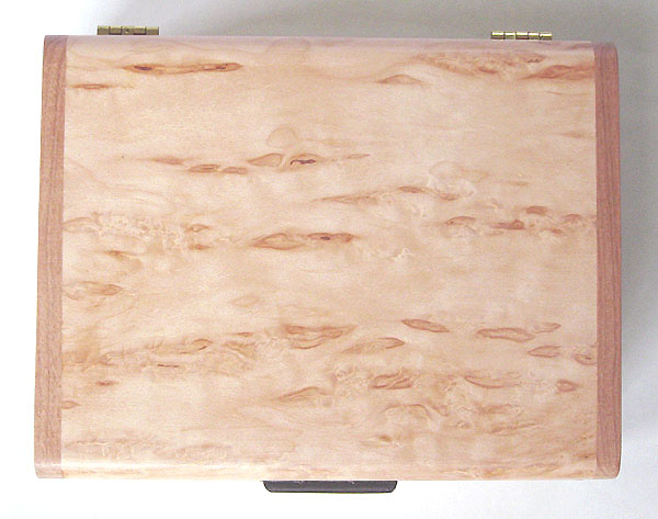 Karelian birch burl box top - Decorative wood keepsake box