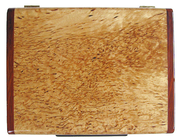 Masur birch box top - Handcrafted decorative wood keepsake box