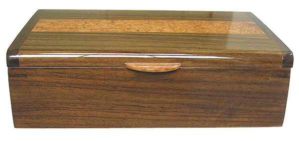Indian rosewood box front - Handmade decorative wood keepsake box