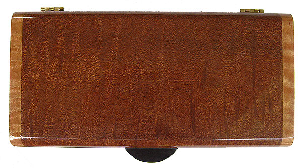 Tiger stripe sapele box top - Handmade wood decorative keepsake box