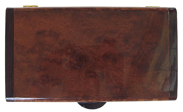 Camphor burl box top - Handmade decorative wood box, keepsake box