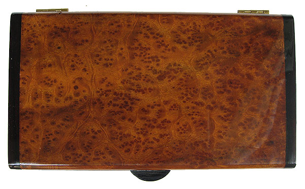 Camphor burl box top - Handmade decorative wood keepsake box