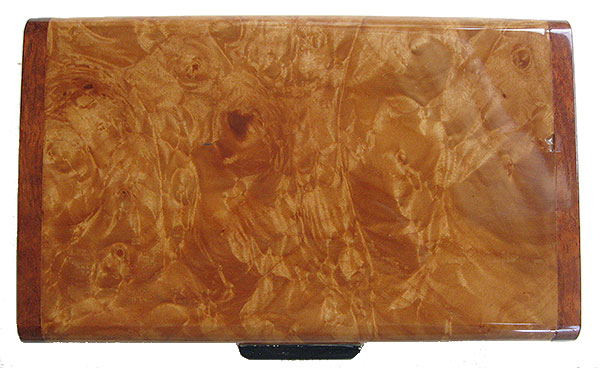 Maple burl box top - Handmade wood decorative keepsake box 