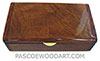 Handmade wood box - Decorative wood keepsake box made of camphor burl with cocobolo ends