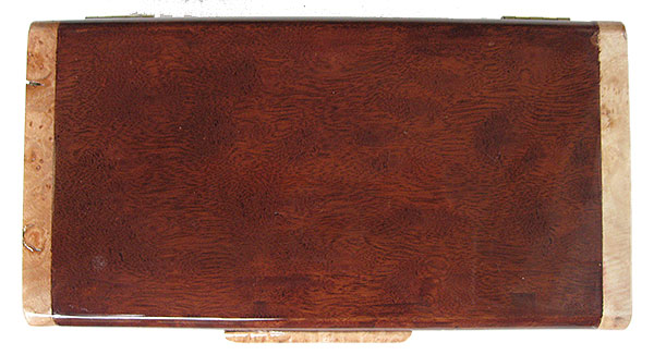 Camphor burl box top - Handmade decorative wood keepsake box 