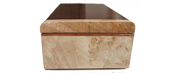 Maple burl box end - Handmade wood box