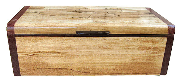 Spalted maple box front - Handmade wood decorative keepsake box