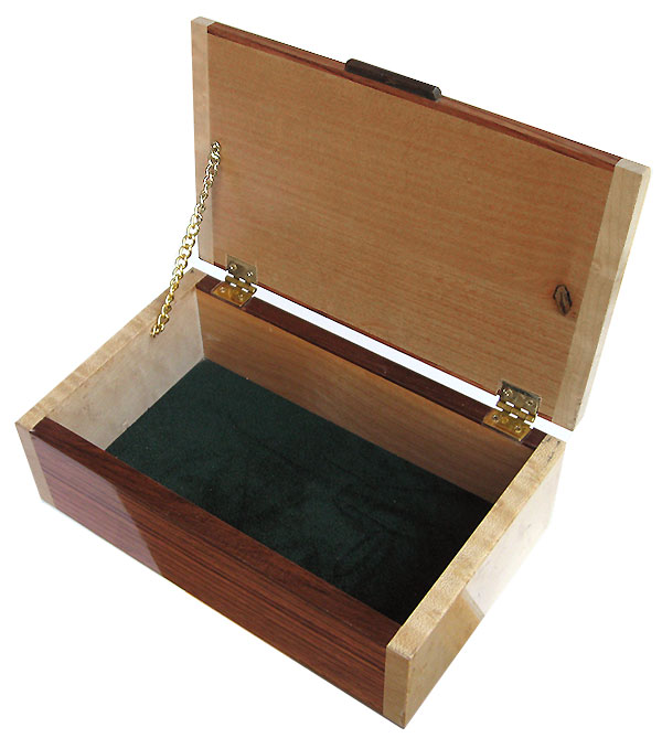 Handmade wood box - open view
