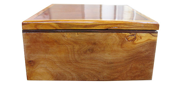 Figured olive box side - Handmade wood box
