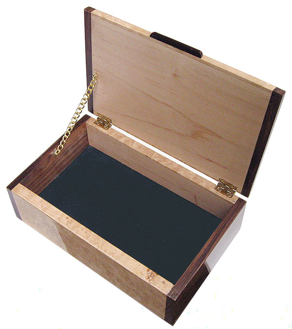 Handmade wood box- open view