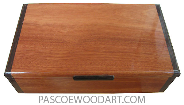 Handmade wood box - Keepsake box made of bloodwood with wenge ends