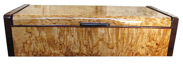Handcrafted wood box - Decorative wood keepsake box - Masur birch front view