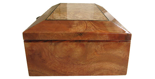 Camphor burl box end - Handcrafted wood box