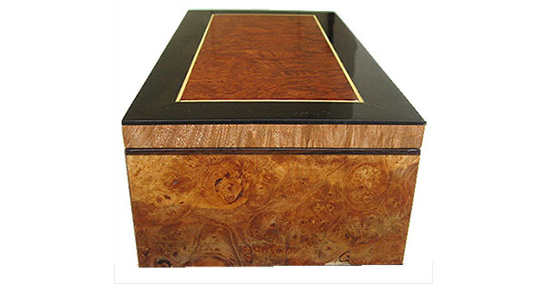 Maple burl box end - Handmade decorative wood keepsake box
