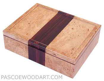 Maple burl box - Handcrafted maple burl wood keepsake box