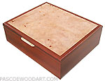 Handcrafted wood box - Decorative keepsake box made of cocobolo, maple burl