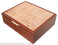 Handcrafted wood box - Decorative keepsake box made of cocobolo, maple burl