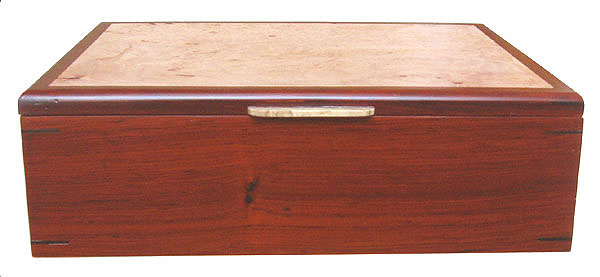 Handmade wood keepsake box - cocobolo front view