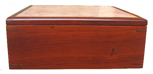 Handmade wood keepsake box - cocobolo side view