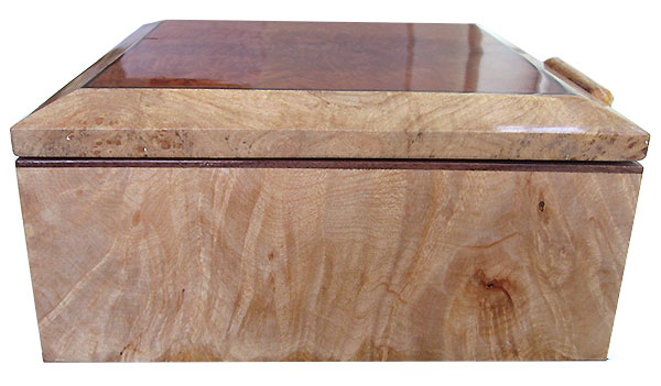 Maple burl box side - Handcrafted wood box